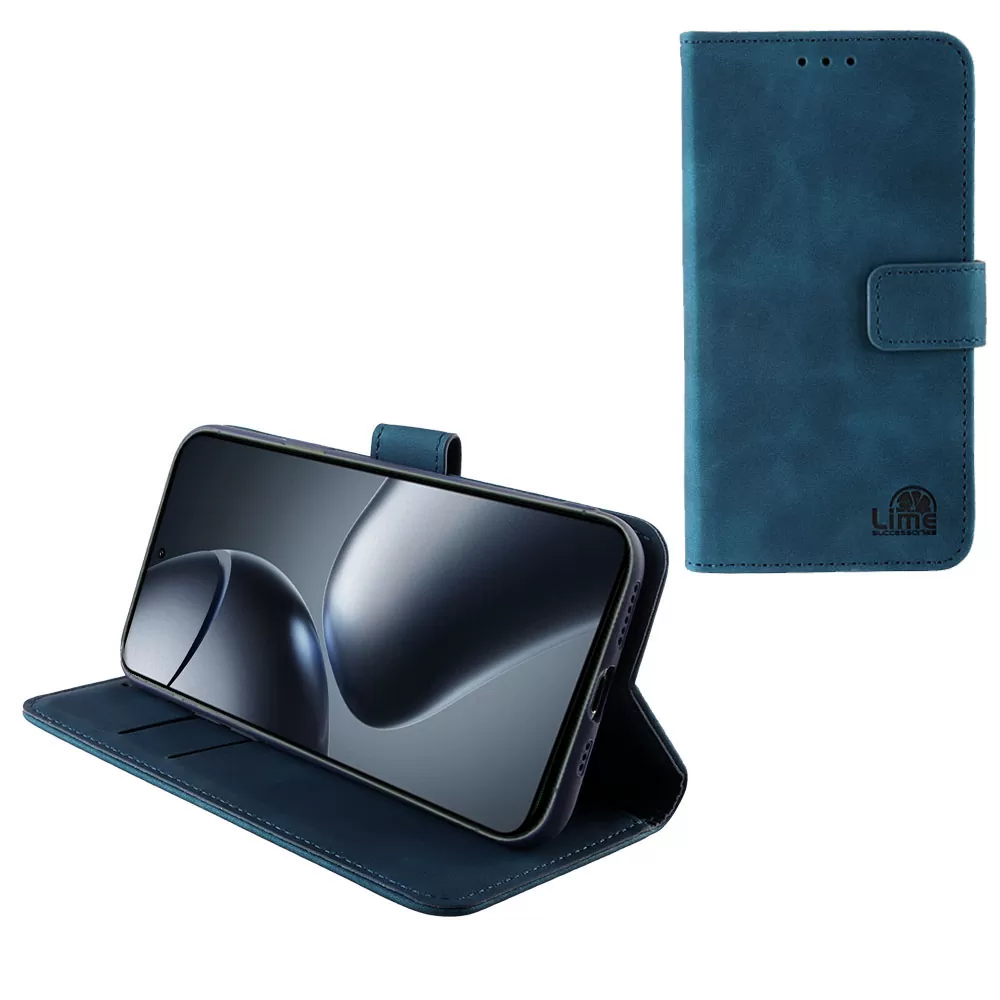 LIME ESSENTIAL ΘΗΚΗ XIAOMI 14T 5G 6.67in  MAGNET BOOK STAND CLIP  DARK BLUE