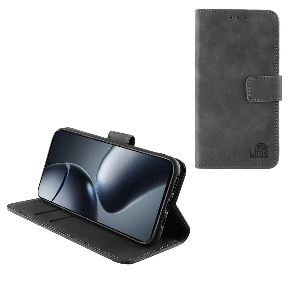 LIME ESSENTIAL ΘΗΚΗ XIAOMI 14T 5G 6.67in  MAGNET BOOK STAND CLIP GREY