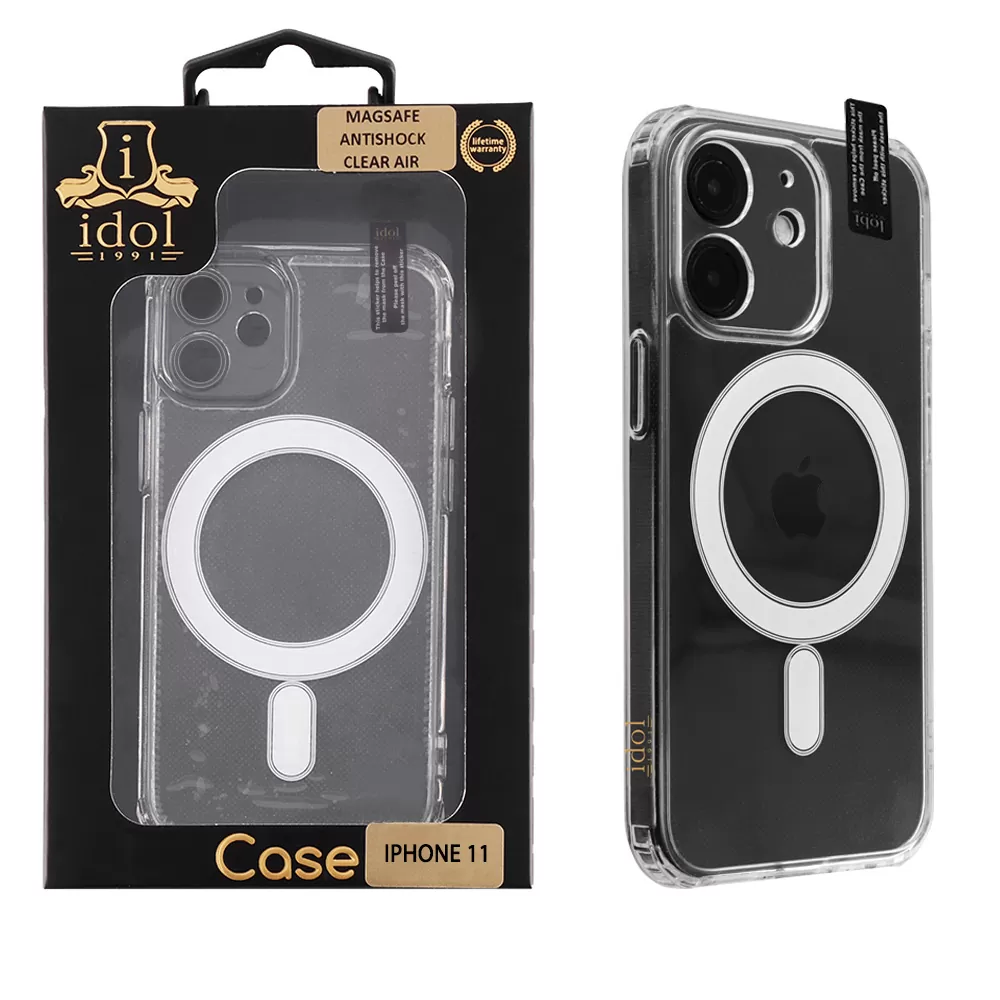 IDOL 1991 MAGSAFE ANTISHOCK CLEAR AIR TPU1 ΘΗΚΗ IPHONE 11 6.1" BACK COVER  FULL CAMERA PROTECTION ΔΙΑΦΑΝΗ