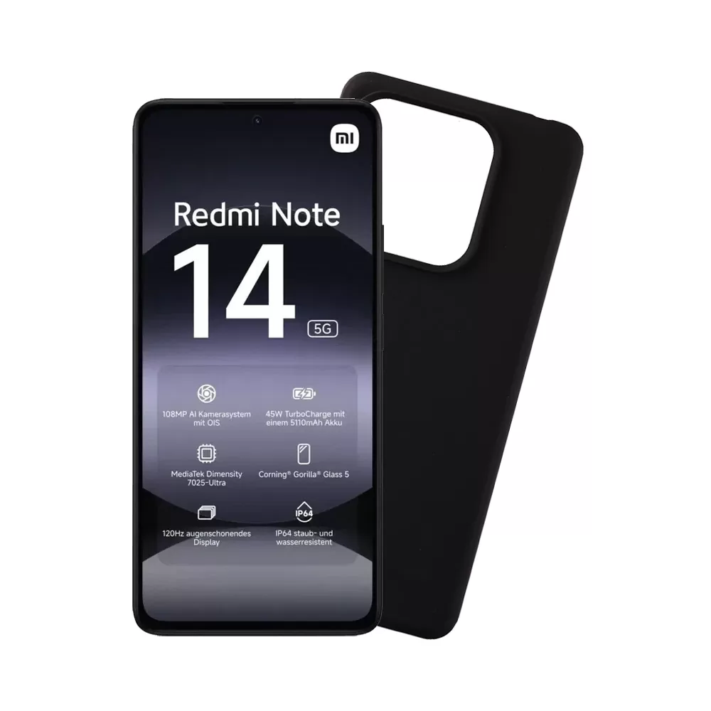 VOLTE-TEL SILICON TPU ΘΗΚΗ XIAOMI REDMI NOTE 14 5G 6.67in  CAMERA GUARD BLACK
