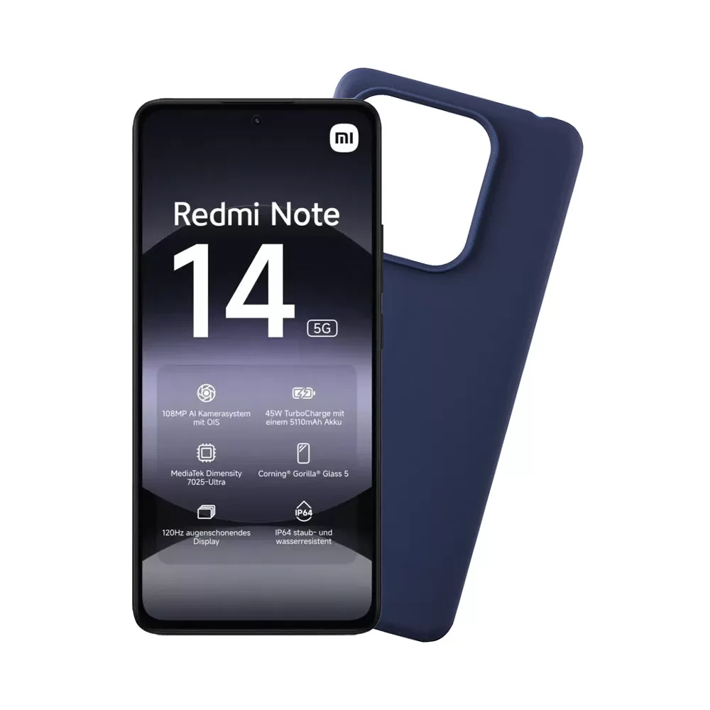 VOLTE-TEL SILICON TPU ΘΗΚΗ XIAOMI REDMI NOTE 14 5G 6.67in  CAMERA GUARD BLUE