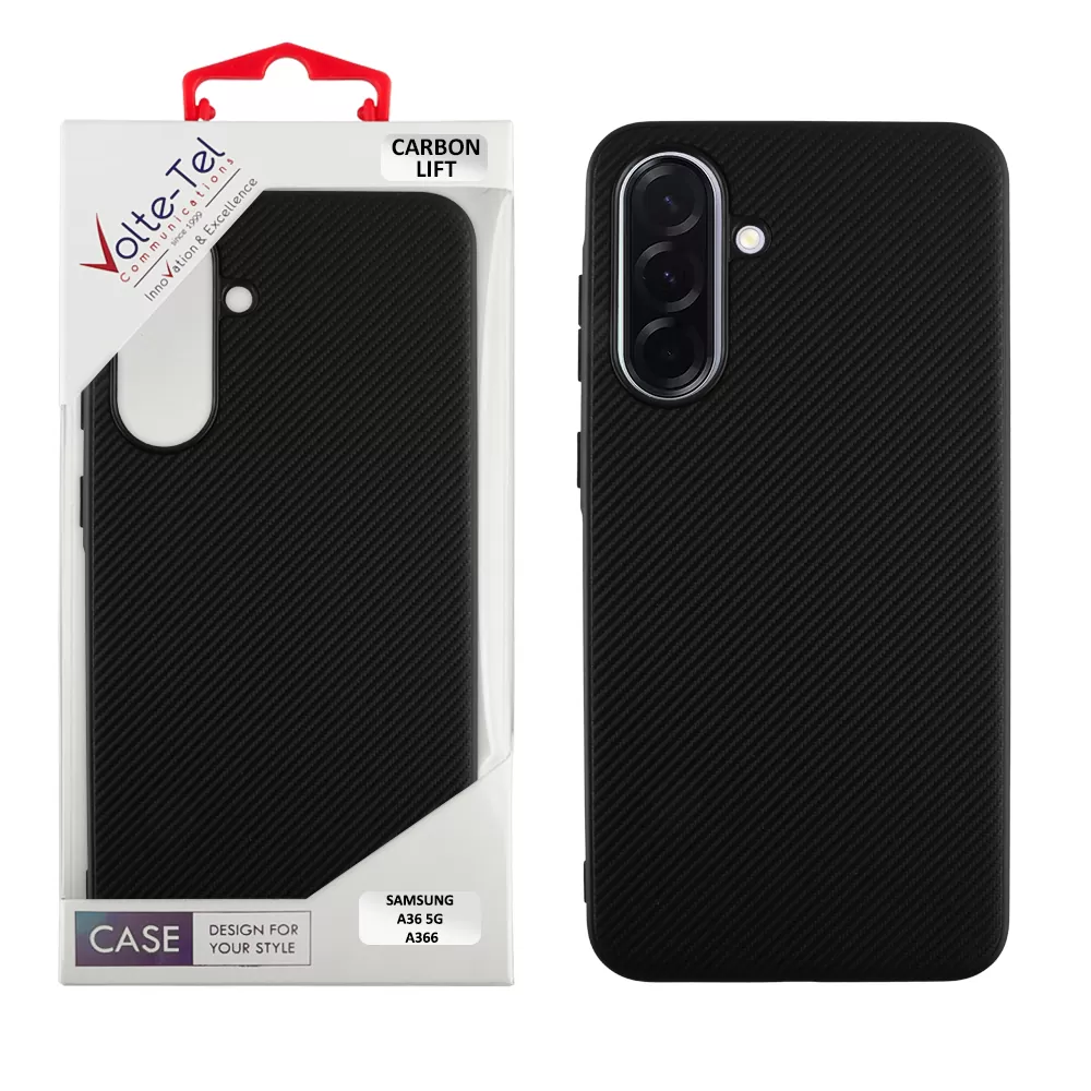 VOLTE-TEL CARBON LIFT ΘΗΚΗ SAMSUNG A36 5G A366 6.7in  CAMERA GUARD BLACK