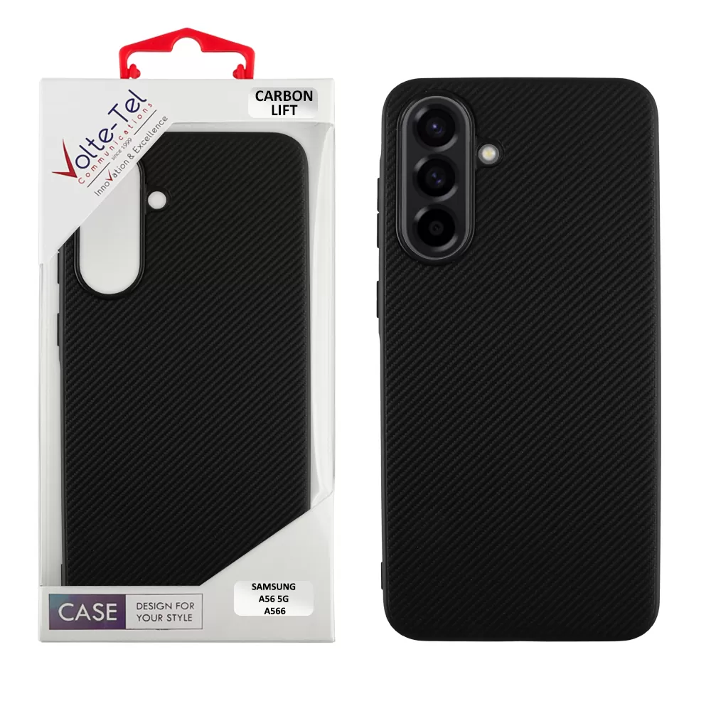 VOLTE-TEL CARBON LIFT ΘΗΚΗ SAMSUNG A56 5G A566 6.7in  CAMERA GUARD BLACK