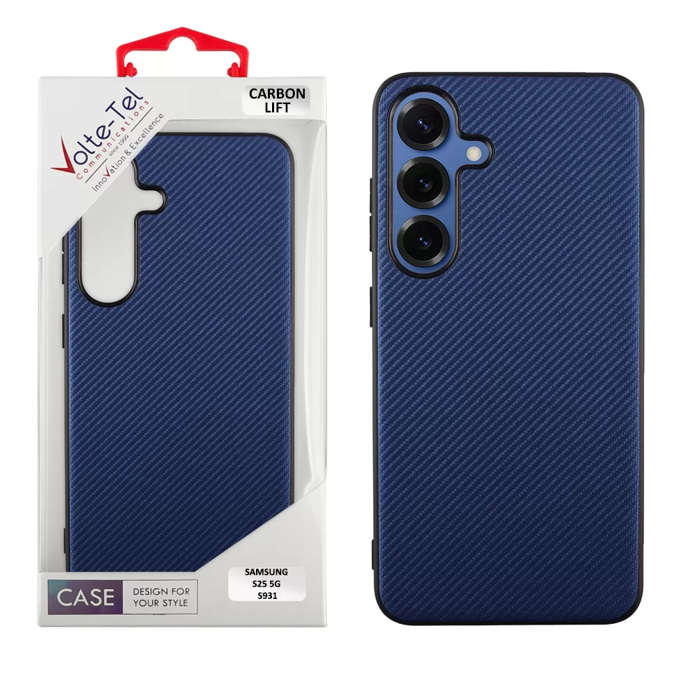 VOLTE-TEL CARBON LIFT ΘΗΚΗ SAMSUNG S25 5G S931 6.2in  CAMERA GUARD BLUE