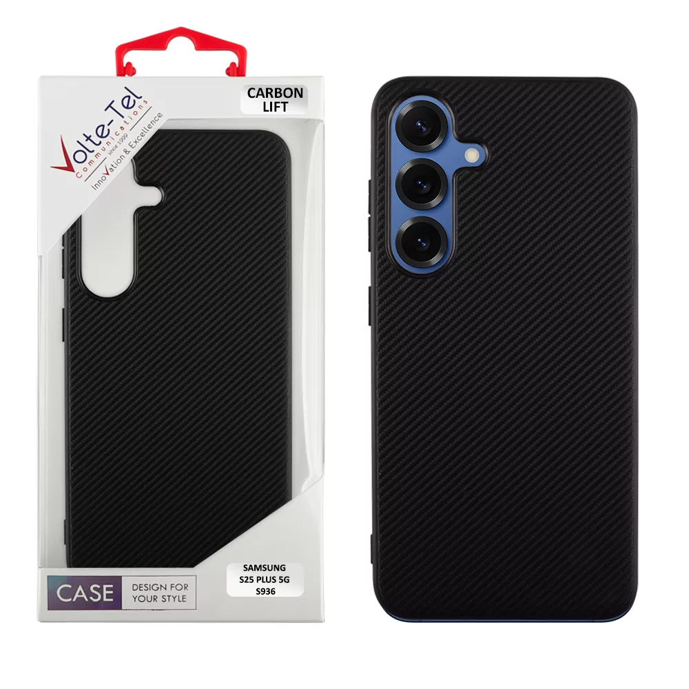 VOLTE-TEL CARBON LIFT ΘΗΚΗ SAMSUNG S25 PLUS 5G S936 6.7in  CAMERA GUARD BLACK
