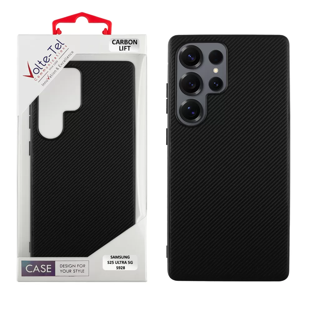 VOLTE-TEL CARBON LIFT ΘΗΚΗ SAMSUNG S25 ULTRA 5G S928 6.9in  CAMERA GUARD BLACK