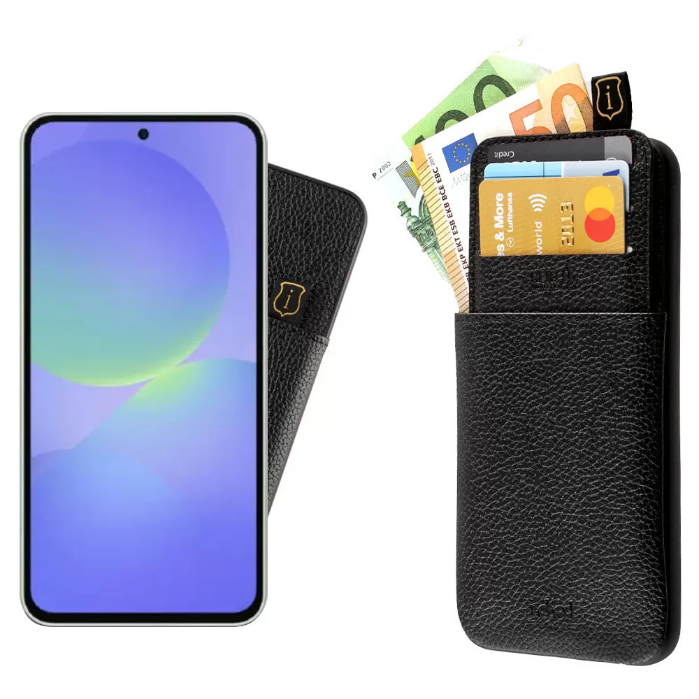 IDOL 1991 ANTI-RFID LEATHER SMART WALLET ΘΗΚΗ SAMSUNG A36 5G A366 6.7in CAMERA GUARD BLACK