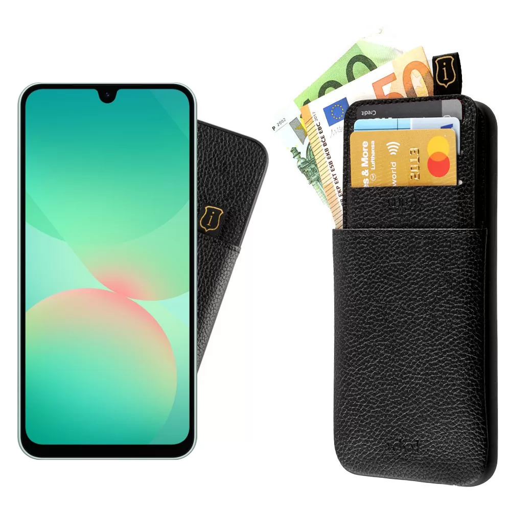 IDOL 1991 ANTI-RFID LEATHER SMART WALLET ΘΗΚΗ SAMSUNG A26 5G A266 6.7in CAMERA GUARD BLACK