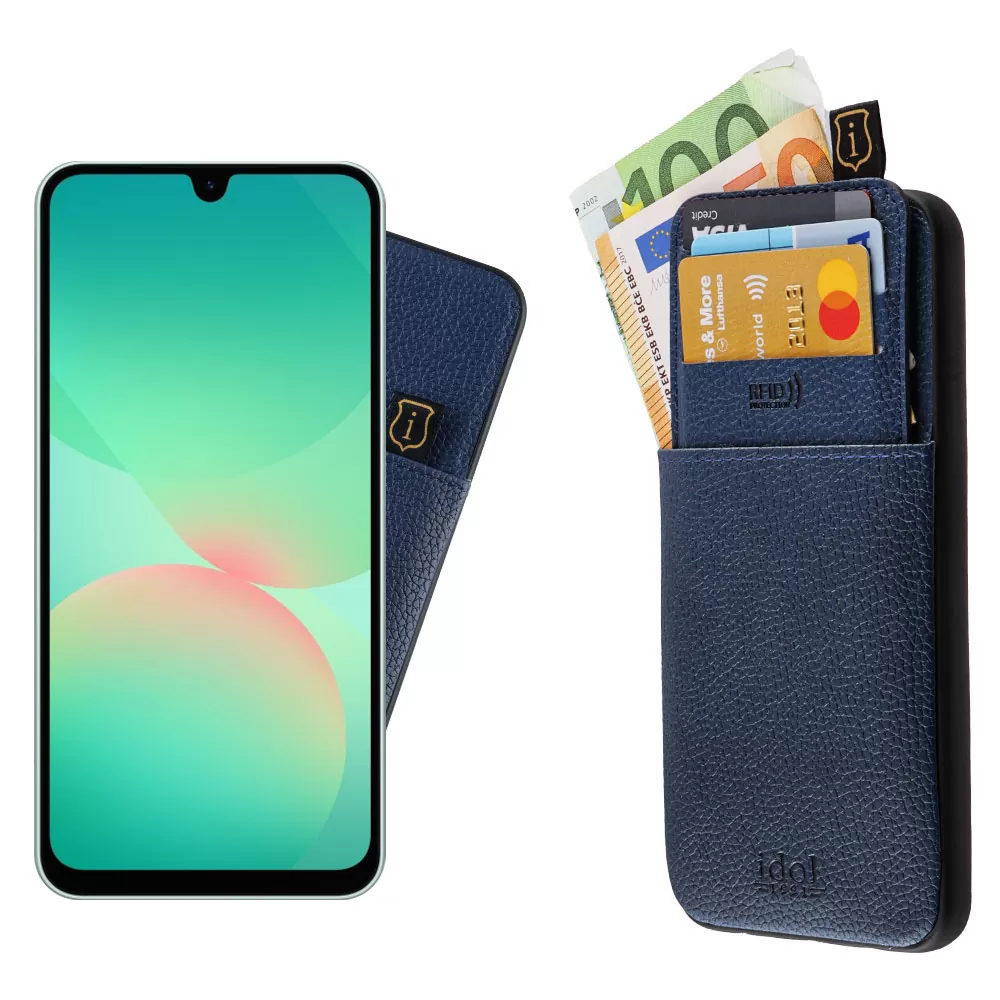 IDOL 1991 ANTI-RFID LEATHER SMART WALLET ΘΗΚΗ SAMSUNG A26 5G A266 6.7in CAMERA GUARD BLUE