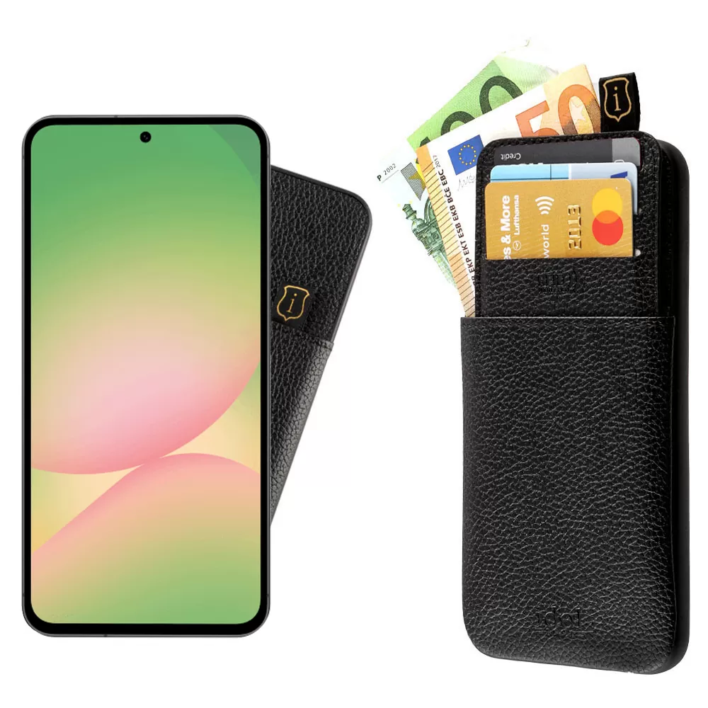 IDOL 1991 ANTI-RFID LEATHER SMART WALLET ΘΗΚΗ SAMSUNG A56 5G A566 6.64in CAMERA GUARD BLACK