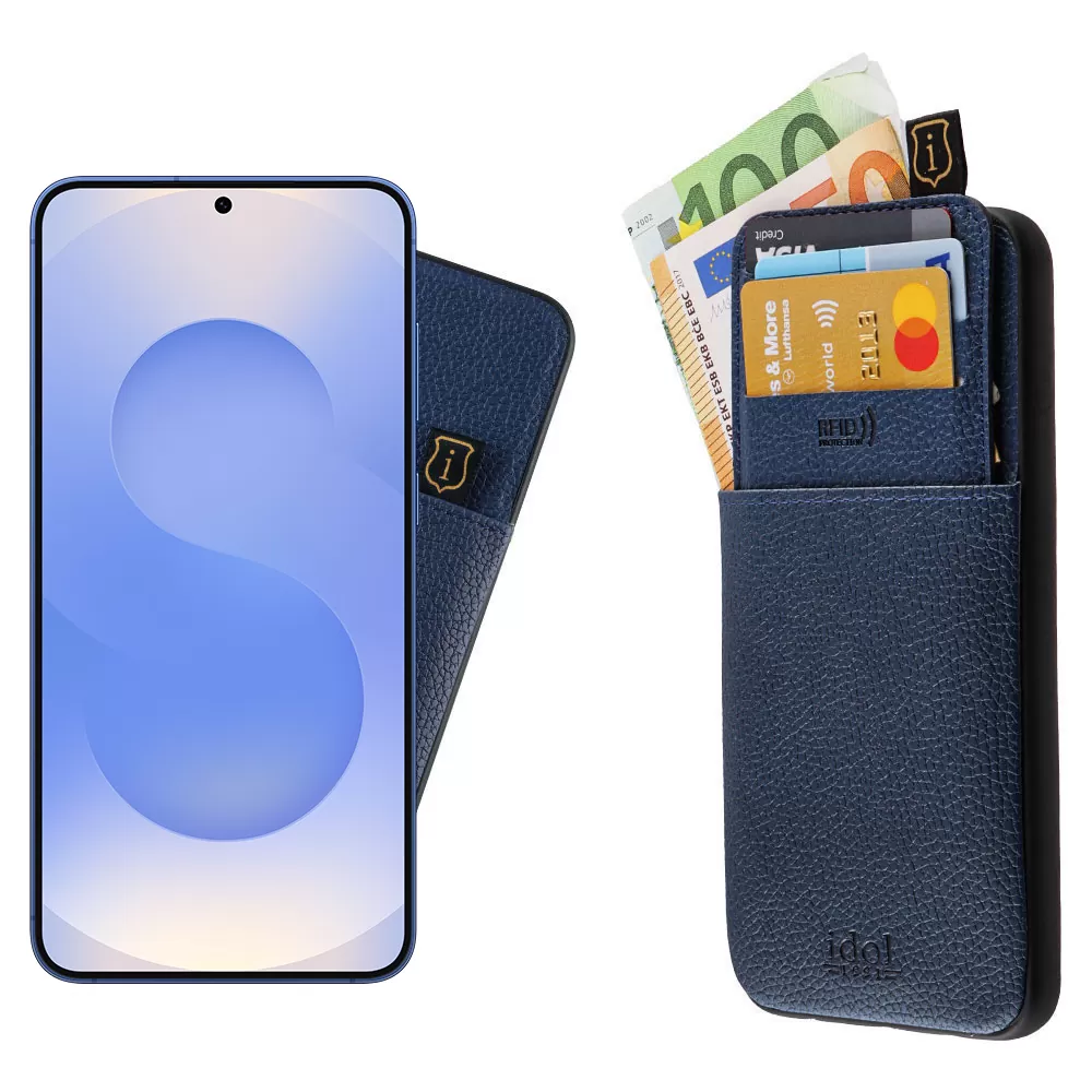 IDOL 1991 ANTI-RFID LEATHER SMART WALLET ΘΗΚΗ SAMSUNG S25 5G S931 6.2in CAMERA GUARD BLUE