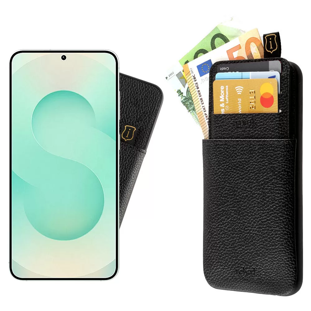 IDOL 1991 ANTI-RFID LEATHER SMART WALLET ΘΗΚΗ SAMSUNG S25 PLUS 5G S936 6.7in CAMERA GUARD BLACK