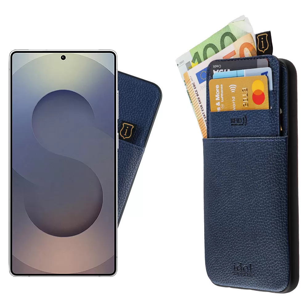 IDOL 1991 ANTI-RFID LEATHER SMART WALLET ΘΗΚΗ SAMSUNG S25 ULTRA 5G S938 6.9in CAMERA GUARD BLUE