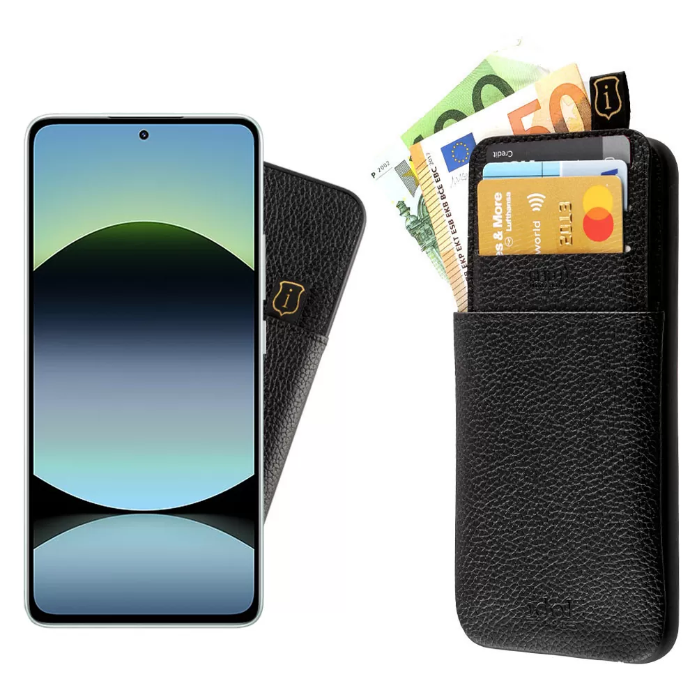 IDOL 1991 ANTI-RFID LEATHER SMART WALLET ΘΗΚΗ XIAOMI REDMI NOTE 14 5G 6.67in CAMERA GUARD BLACK
