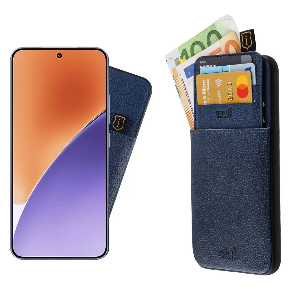 IDOL 1991 ANTI-RFID LEATHER SMART WALLET ΘΗΚΗ XIAOMI 15 5G 6.36in CAMERA GUARD BLUE