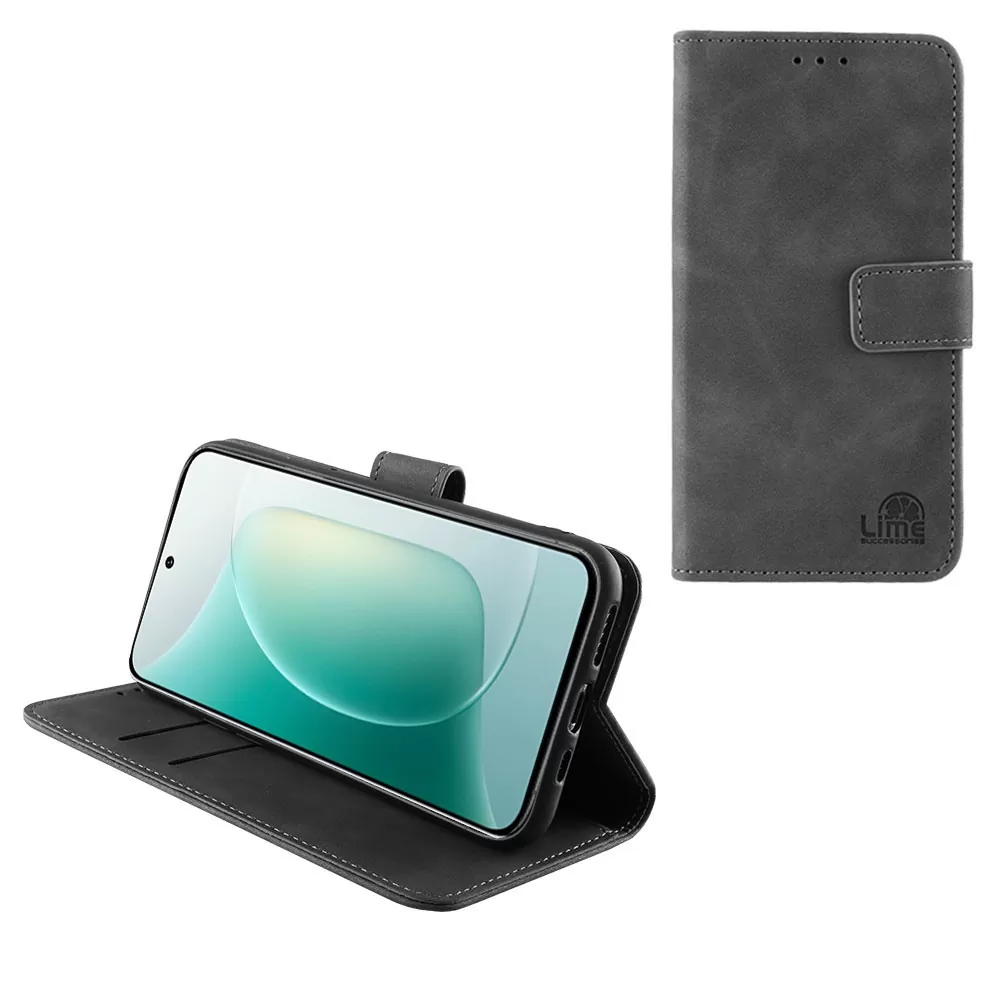 LIME ESSENTIAL ΘΗΚΗ HONOR 300 PRO/300 ULTRA 5G 6.78in  MAGNET BOOK STAND CLIP GREY