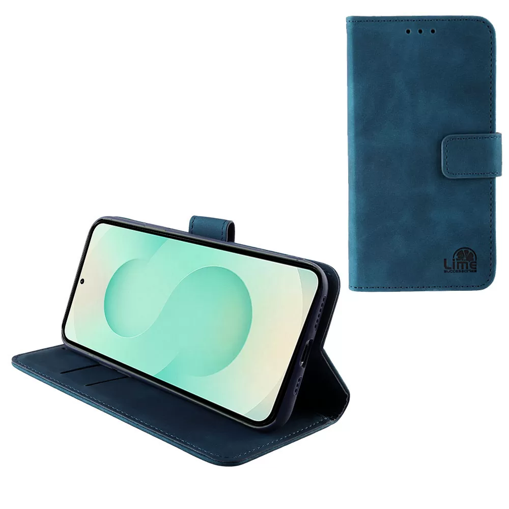 LIME ESSENTIAL ΘΗΚΗ SAMSUNG S25 PLUS 5G S936 6.7in  MAGNET BOOK STAND CLIP DARK BLUE