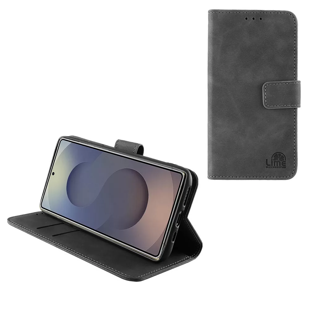 LIME ESSENTIAL ΘΗΚΗ SAMSUNG S25 ULTRA 5G S938 6.9in  MAGNET BOOK STAND CLIP GREY