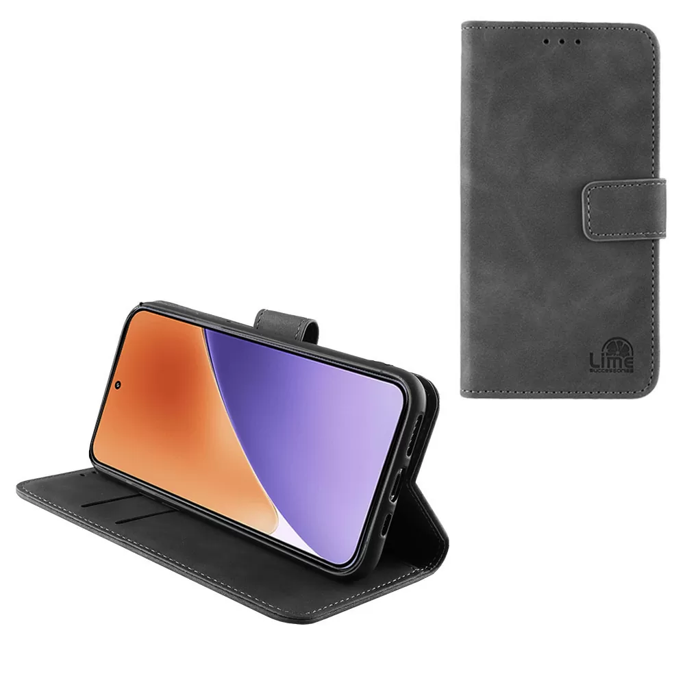 LIME ESSENTIAL ΘΗΚΗ XIAOMI 15 5G 6.36in  MAGNET BOOK STAND CLIP GREY