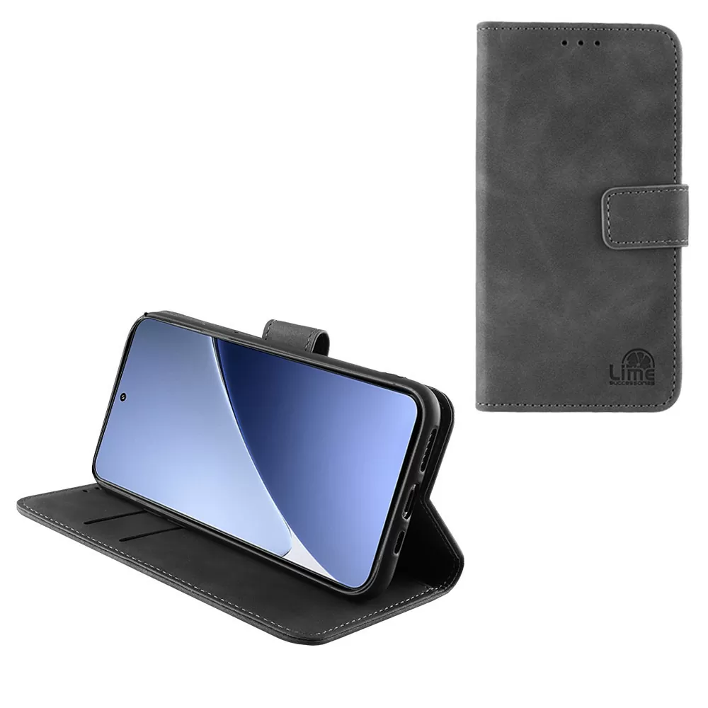 LIME ESSENTIAL ΘΗΚΗ XIAOMI 15 PRO 5G 6.73in  MAGNET BOOK STAND CLIP GREY