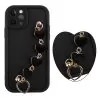 VOLTE-TEL SILICON TPU WITH STRAP ΘΗΚΗ IPHONE 11 PRO 5.8in  FULL CAMERA PROTECTION BLACK WITH BLACK HEARTS