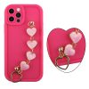 VOLTE-TEL SILICON TPU WITH STRAP ΘΗΚΗ IPHONE 12 PRO 6.1in  FULL CAMERA PROTECTION PINK WITH PINK HEARTS