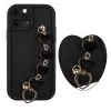VOLTE-TEL SILICON TPU WITH STRAP ΘΗΚΗ IPHONE 12 PRO 6.1in FULL CAMERA PROTECTION BLACK WITH BLACK HEARTS
