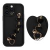VOLTE-TEL SILICON TPU WITH STRAP ΘΗΚΗ IPHONE 14 PRO 6.1in  FULL CAMERA PROTECTION BLACK WITH BLACK HEARTS