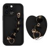 VOLTE-TEL SILICON TPU WITH STRAP ΘΗΚΗ IPHONE 14 PRO MAX 6.7in  FULL CAMERA PROTECTION BLACK WITH BLACK HEARTS