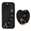 VOLTE-TEL SILICON TPU WITH STRAP ΘΗΚΗ IPHONE 15 PRO MAX 6.7in  FULL CAMERA PROTECTION BLACK WITH BLACK HEARTS