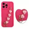 VOLTE-TEL SILICON TPU WITH STRAP ΘΗΚΗ IPHONE 16 PRO MAX 6.9in  FULL CAMERA PROTECTION PINK WITH PINK HEARTS