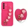 VOLTE-TEL SILICON TPU WITH STRAP ΘΗΚΗ SAMSUNG A26 5G A266 6.7in FULL CAMERA PROTECTION PINK WITH PINK HEARTS