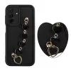 VOLTE-TEL SILICON TPU WITH STRAP ΘΗΚΗ SAMSUNG A26 5G A266 6.7in  FULL CAMERA PROTECTION BLACK WITH BLACK HEARTS