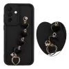 VOLTE-TEL SILICON TPU WITH STRAP ΘΗΚΗ SAMSUNG A36 5G A366 6.7in  FULL CAMERA PROTECTION BLACK WITH BLACK HEARTS