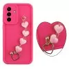 VOLTE-TEL SILICON TPU WITH STRAP ΘΗΚΗ SAMSUNG A36 5G A366 6.7in FULL CAMERA PROTECTION PINK WITH PINK HEARTS
