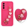 VOLTE-TEL SILICON TPU WITH STRAP ΘΗΚΗ SAMSUNG A56 5G A566 6.7in  FULL CAMERA PROTECTION PINK WITH PINK HEARTS