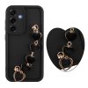 VOLTE-TEL SILICON TPU WITH STRAP ΘΗΚΗ SAMSUNG S25 5G S931 6.2in  FULL CAMERA PROTECTION BLACK WITH BLACK HEARTS