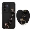 VOLTE-TEL SILICON TPU WITH STRAP ΘΗΚΗ SAMSUNG S25 5G S931 6.2in  FULL CAMERA PROTECTION BLACK WITH BLACK HEARTS