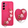 VOLTE-TEL SILICON TPU WITH STRAP ΘΗΚΗ SAMSUNG S25 5G S931 6.2in  FULL CAMERA PROTECTION PINK WITH PINK HEARTS