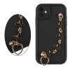 VOLTE-TEL SILICON TPU WITH STRAP ΘΗΚΗ IPHONE 11 6.1in  FULL CAMERA PROTECTION BLACK WITH BLACK BUTTERFLIES