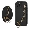 VOLTE-TEL SILICON TPU WITH STRAP ΘΗΚΗ IPHONE 12 PRO 6.1in  FULL CAMERA PROTECTION BLACK WITH BLACK BUTTERFLIES