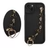 VOLTE-TEL SILICON TPU WITH STRAP ΘΗΚΗ IPHONE 14 6.1in FULL CAMERA PROTECTION BLACK WITH BLACK BUTTERFLIES