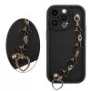 VOLTE-TEL SILICON TPU WITH STRAP ΘΗΚΗ IPHONE 14 PRO 6.1in  FULL CAMERA PROTECTION BLACK WITH BLACK BUTTERFLIES