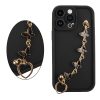 VOLTE-TEL SILICON TPU WITH STRAP ΘΗΚΗ IPHONE 14 PRO MAX 6.7in  FULL CAMERA PROTECTION BLACK WITH BLACK BUTTERFLIES