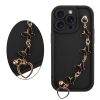 VOLTE-TEL SILICON TPU WITH STRAP ΘΗΚΗ IPHONE 15 PRO 6.1in  FULL CAMERA PROTECTION BLACK WITH BLACK BUTTERFLIES