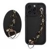 VOLTE-TEL SILICON TPU WITH STRAP ΘΗΚΗ IPHONE 15 PRO MAX 6.7in FULL CAMERA PROTECTION BLACK WITH BLACK BUTTERFLIES