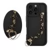VOLTE-TEL SILICON TPU WITH STRAP ΘΗΚΗ IPHONE 16 PRO 6.3in  FULL CAMERA PROTECTION BLACK WITH BLACK BUTTERFLIES