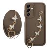 VOLTE-TEL SILICON TPU WITH STRAP ΘΗΚΗ SAMSUNG A16 4G A165/A16 5G A166 6.7in  FULL CAMERA PROTECTION BROWN WITH WHITE BUTTERFLIES