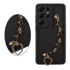 VOLTE-TEL SILICON TPU WITH STRAP ΘΗΚΗ SAMSUNG S25 ULTRA 5G S938 6.9in  FULL CAMERA PROTECTION BLACK WITH BLACK BUTTERFLIES