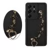 VOLTE-TEL SILICON TPU WITH STRAP ΘΗΚΗ SAMSUNG S25 ULTRA 5G S938 6.9in  FULL CAMERA PROTECTION BLACK WITH BLACK BUTTERFLIES